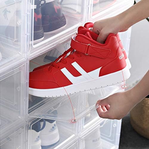 קופסאות נעליים של Doitool קופסאות אחסון סניקרס ברורות עם טיפה מגנטית כיסוי קדמי מפלסטיק תצוגת נעל נעל