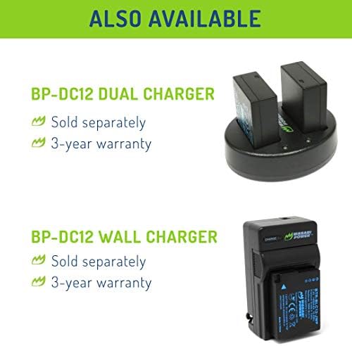 WASABI POWER מטען סוללות כפול USB עבור LEICA BP-DC12, BP-DC12-U, 18729 ו- Leica V-Lux 4, V-Lux
