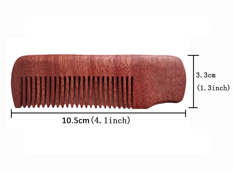 התאמה אישית של הלוגו שלך -עץ שיניים עדינות מסרק נשים אדומות שיער שיער גברים כלי איפור טיפולי זקן 4.1