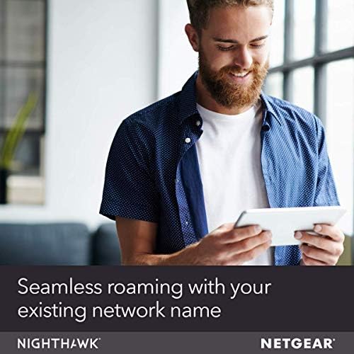NetGear Nighthawk רשת X4S קיר-קיר קיר משולש WiFi Extender-לבן