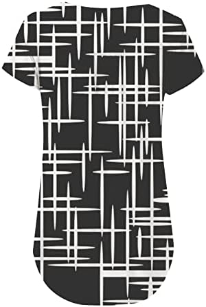 2023 חולצת טי קיץ אופנה לנשים צמרות טוניקה פרחוניות ללבוש עם חותלות שרוול קצר v צוואר מסתור חולצות