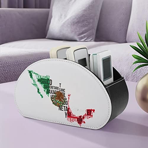 מחזיק שלט רחוק של מפה מקסיקנית עם 5 תאים מיכל אחסון תיבות מארגן מרחוק טלוויזיה עבור בקרי דוד נגן מדיה