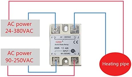 נונומו ממסר מצב מוצק SSR 10AA 25AA 40AA בקרת AC AC מעטפת לבנה שלב יחיד ללא כיסוי פלסטיק כניסה AC 90-250V