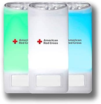 איטון-חיישן תנועה ופנס לד חירום של הצלב האדום האמריקאי, לד רב תכליתי, 3 אפשרויות צבע אור, זיהוי