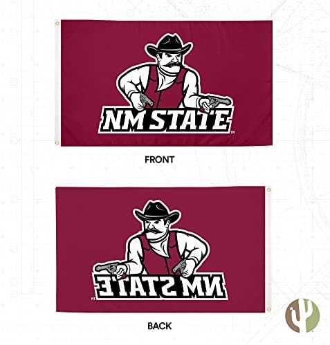 מדבר קקטוס ניו מקסיקו אוניברסיטת אוניברסיטת דגל אגיס NMSU NM דגלים של מדינת כרזות פוליאסטר מקורה