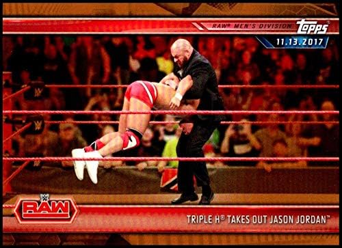 דרך Topps לשנת 2019 ל WrestleMania Bronze 11 Triple H מוציאים את כרטיס המסחר של האבקות ג'ייסון ג'ורדן WWE