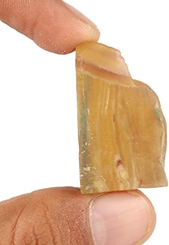 Gemhub טבעי לא מטופל 141.80 CT מוסמך פלואוריט צהוב גביש אבן ריפוי דגימה מחוספסת, אספנית או מתנפנפת ...