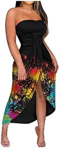 סקסי כבוי כתף צינור שמלה לנשים משובץ בגד גוף אלגנטי ארוך מחוך שמלות פיצול ערב המפלגה מועדון מקסי שמלות