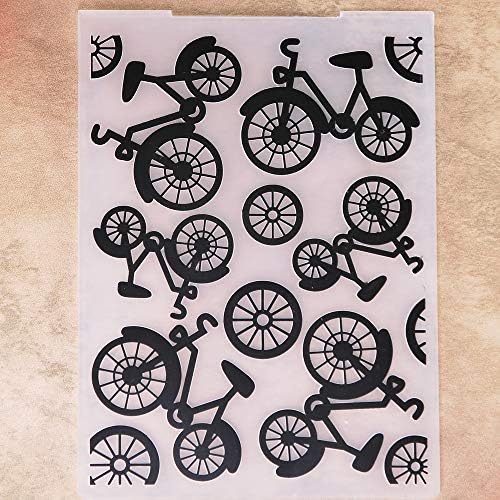 גלגל אופניים של Kwellam תיקיות לבלטות פלסטיק לייצור כרטיסים ומלאכות נייר אחרות