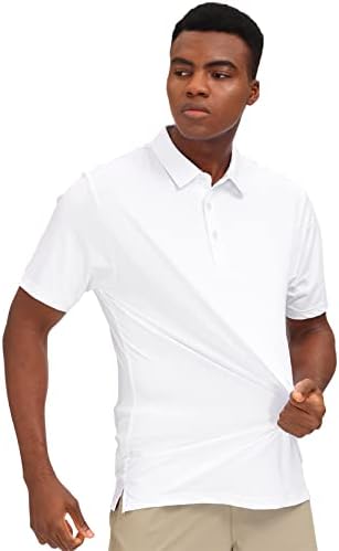 חולצת פולו של גולף גולף של MIER שרוול קצר הגנה מפני השמש חולצות ספורט חיצוניות יבש, קל משקל ורך