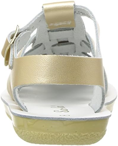 סנדלי מי מלח על ידי נעליים נעליים תינוקות סן-סן סן סנדל שטוח, זהב, 6 תינוקות