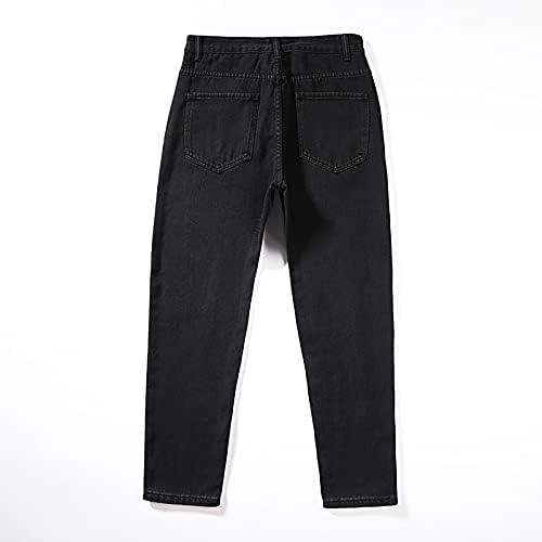 רחוב גברים ללבוש בכושר ג'ינס דקיקים מודפסים דפוסים דפוסים דפוס ג'ינס ז'אן רז