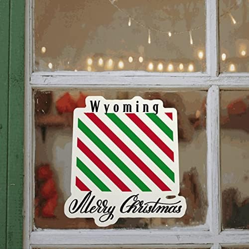 ויומינג חלון מדבקת ויומינג ארהב הברית מפת קיר מדבקות ויומינג חג המולד קיר מדבקות ויומינג ארהב