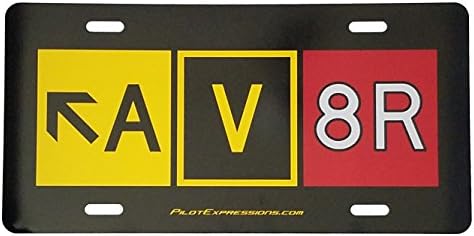 AV8R שלט מונית שלט אלומיניום לוחית רישוי דקורטיבית. מתנת טייס תעופה!