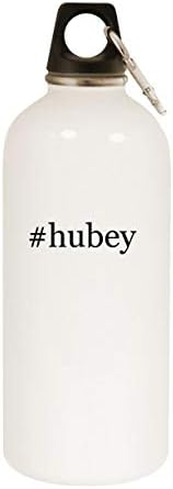 מוצרי Molandra Hubey - 20oz hashtag בקבוק מים לבנים נירוסטה עם קרבינר, לבן