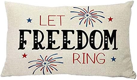 YBDXHA יום עצמאות שמח יום 4 ביולי חופש דגל אמריקה וחופש כותנה כותנה אמיצה כרית לזרוק כרית כרית כיסוי כרית ספה