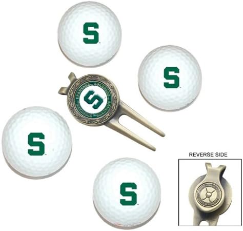 צוות גולף NCAA מישיגן מדינת ספרטנים ספרטנים בגודל כדורי גולף וכלי דיווט עם סמן מגנטי דו צדדי נשלף