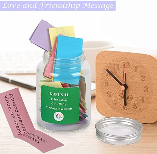 הודעת אהבה וידידות בבקבוק - 51 יחסי מכתבים עם תווית חמודה צבעונית - כל הציטוטים חיוביים ומניעים ， מתנות נהדרות
