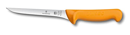 סכין קצבים סוויבו של ויקטורינוקס עם להב גמיש מעוקל/צר 16 ס מ, נירוסטה, צהוב, 30 על 5 על 5 ס מ
