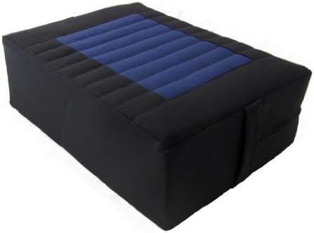 כרית מדיטציה של מושב טיבטי - שחור -כחול