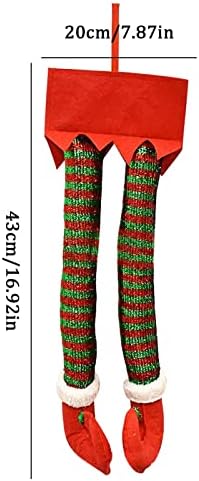 קישוטי רגלי חג המולד מציגים בוטיק סנטה ורגליים קטיפות רגליים ממולאות חג המולד חג מקורה קישוטי מסיבת עיצוב חיצוני