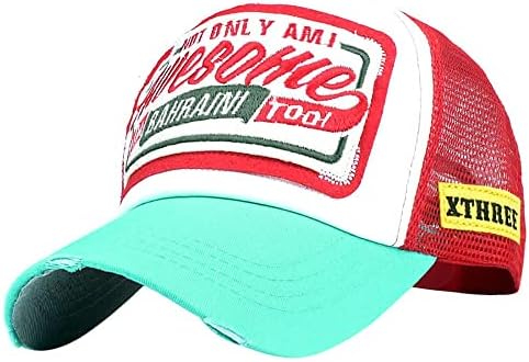 כובע משאיות גברים נשים נוער נוער רשת בייסבול סנאפבק כובע ריצה מתכוונן כובע שמש רקום לספורט