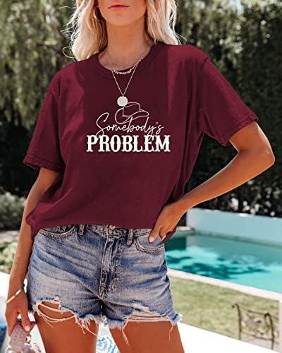 מישהו של בעיה חולצה לנשים המדינה מוסיקה מאוורר חולצה מערבי בוקרת גרפי טי קצר שרוול קיץ למעלה