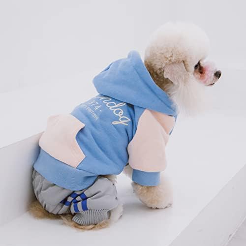 TouchDog Heritage Premium כותנה סוודר כלבי ברדס עם כיסי גשר מבטאים על קפוצ'ון הכלב - סוודר לחיות