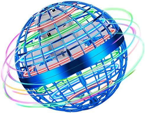 צעצועי הונג, כדור כדור כדור טווה כדור רחפנים עם אורות לד קסם צף כדור חלל זבוב 360 סיבוב מסוק לבנים בנות מתנה