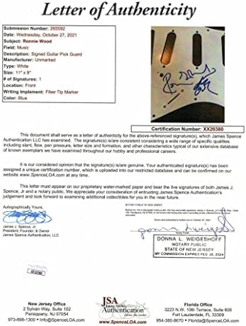 רוני ווד חתום על חתימה בגודל מלא בהתאמה אישית של 1/1 פנדר סטרטוקסטר גיטרה חשמלית עם ג'יימס ספנס ג'סא מכתב האותנטיות-הרולינג