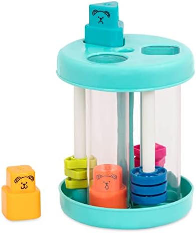 בטאט-סדרן צורה - צעצוע מיון צבעוני - 3 צורות וצלילים - צעצוע חינוכי והתפתחותי לפעוטות-צורות וסדרן