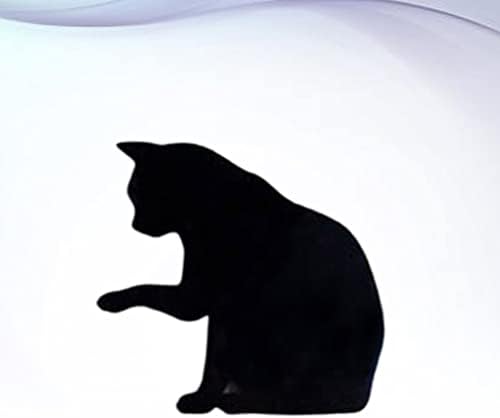 אוסלאדי שחור חתול לילה אור, סוללה מופעל קול בקרת חתול צללית מנורה, יפה חם אור קיר ליד מיטת מנורת לילדים תינוק