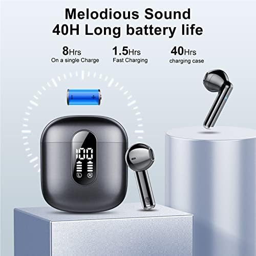 אוזניות אלחוטיות של Jesebang, אוזניות Bluetooth 5.3 אוזניות סטריאו 2023 ניצני אוזן 30H ENC MIC