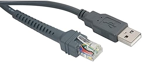 סורק ברקוד כבל USB 2M / 6FT תואם עבור LS2208 DS3408, DS9808, DS9208