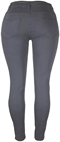 מכנסי רגל רחבים לאתקיה לנשים מכנסי ג'ינס נשים גבוהות במותניים בתוספת מכנסי עיפרון מזדמנים בגודל