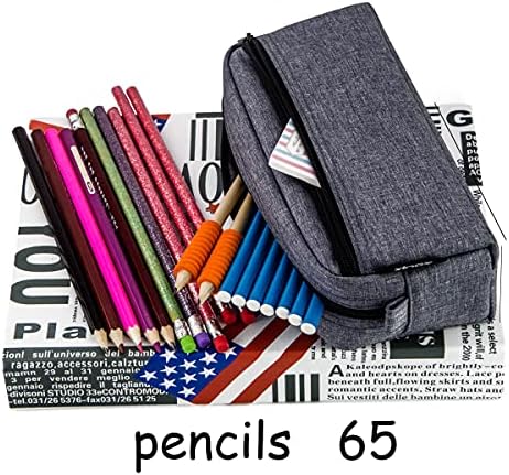 עיפרון פאוץ גדול קיבולת קלמר עט מחזיק איפור רוכסן תיק מכתבים אחסון ארגונית עבור תלמיד מכללת התיכון ציוד