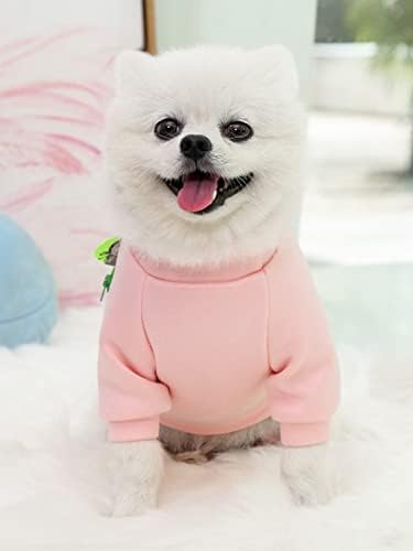 הסווטשרט של כלב קוויני עם תרמיל חולצה של גור בגדים לחיות מחמד לכלבים קטנים לחתולים אימון חיצוני