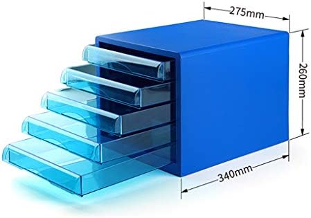 ארונות קבצים מפלסטיק ארון שולחן עבודה תיבת קובץ קובץ קומה 5 סוג כחול