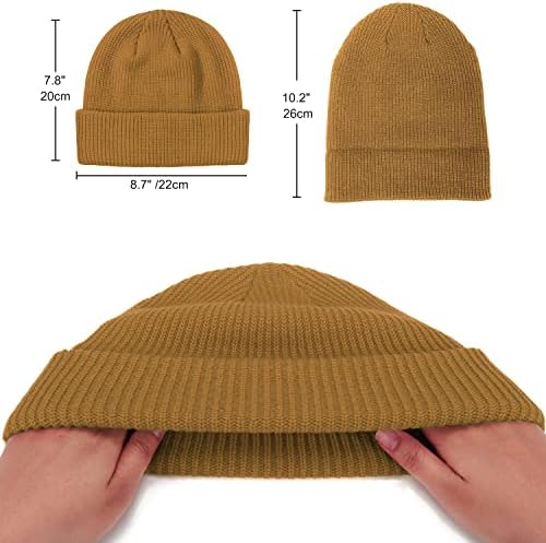 Voilipex unisex חורף חורף כובע כפה סרוג חם מכסה גולגולת מצולעת כובע כובע כובע כובע כובע לנשים גברים