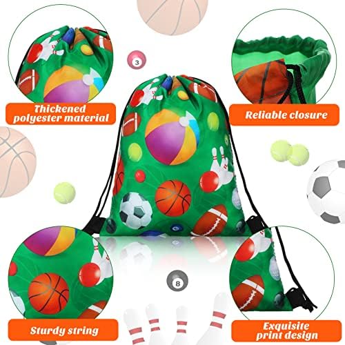 ספורט כדור נושאים מסיבת לטובת מתנה טובה שקיות ילדים שרוך תרמיל מחרוזת שק סופטבול בייסבול כדורסל כדורגל