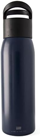 ליברטי מתכת לשימוש חוזר BPA בקבוק מים חופשי עם כובע, אלומיניום 24 גרם, מיוצר בארהב, חיל הים העמוק