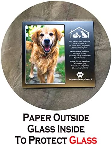 מתנת זיכרון לכלב ג ' וזיטון-מתנת אהדה אישית מתכת-מסגרת תמונת זיכרון לחיות מחמד 4 על 6-לאובדן כלב.