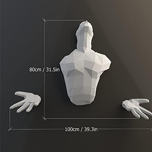 WLL-DP תלת מימד נייר גביע נייר נייר דגם DIY פסל נייר אישי קישוט קיר גיאומטרי מותאם אישית