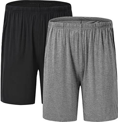 מכנסיים קצרים של מכנסיים קצרים של Mofiz לגברים מכנסיים קצרים עם מכנסי שינה מודאליים רכים סופר עם כיסים