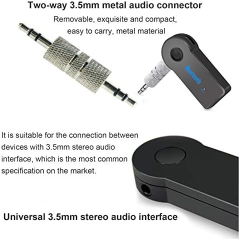מתאם מכוניות Bluetooth, Bluetooth Aux מתאם מקלט מוסיקה Bluetooth נייד, Mini Wireless 3.5 ממ AUX AUX עבור STEREO
