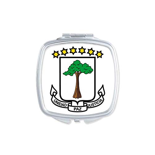 גינאה המשוונית סמל סמל לאומי מראה איפור כיס קומפקטי נייד זכוכית דו צדדית