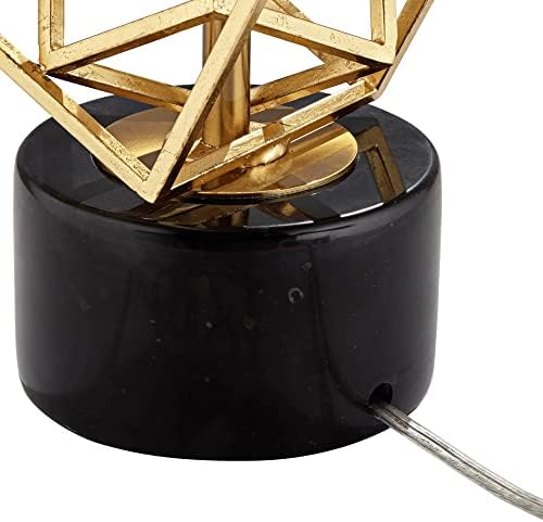 פוסיני אירו עיצוב אובו מודרני שולחן מנורת 30 גבוה זהב מתכת קוביית גיאומטרי מסגרת שחור בד תוף צל דקור