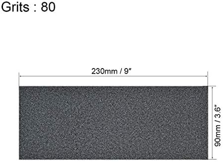 UXCell 5 יחידות 80 גריסים רטובים יבשים אטומים למים מגוון נייר זכוכית 3.6 אינץ 'x גיליונות נייר שוחקים בגודל