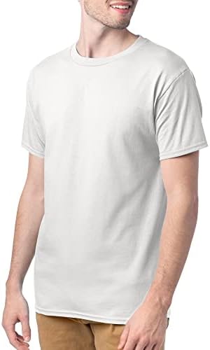 חבילת חולצת טריקו לגברים של Hanes Essentials, טיז שרוול קצר של גברים, חולצות טריקו כותנה של גברים לגברים, אריזת