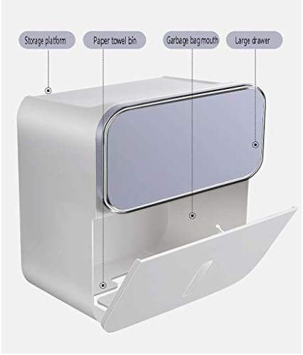 מחזיק נייר טואלט FXBZA מעמד קיר הר ללא קידוח דבק עצמי מתקן נייר רב-פונקציונלי למטבח אמבטיה מלון כחול